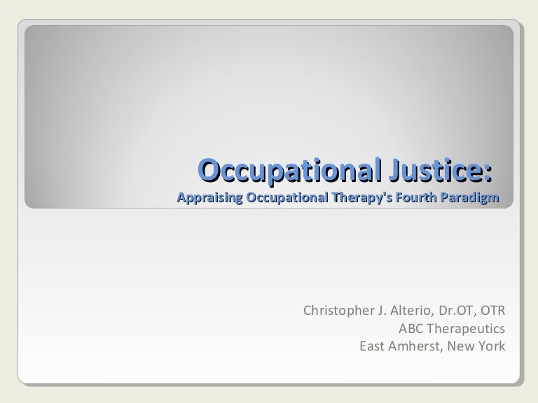 Occupational Justice Alterio ot24 vx final