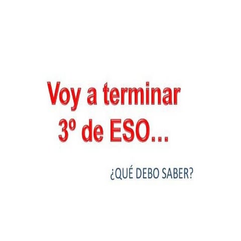 Al terminar 3º eso