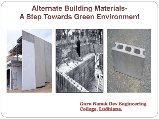 Alternate building materials