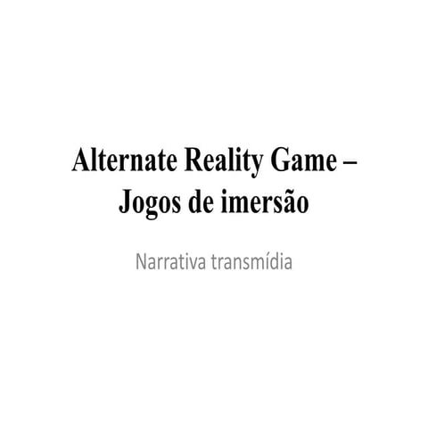 O que é ARG? | PDF