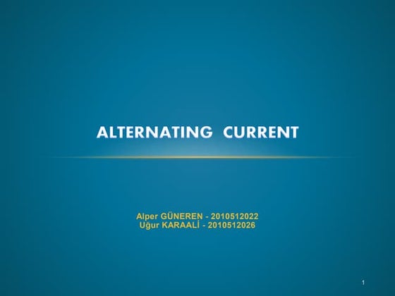 Alternating Current and Direct Current | PPT