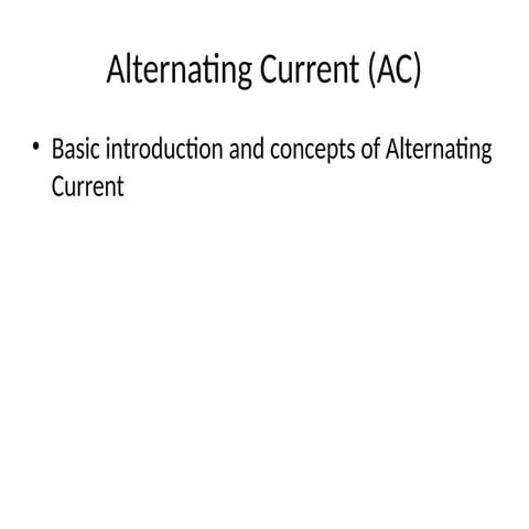 COMPARISION BETWEEN AC & DC CURRENT PPT | PPTX