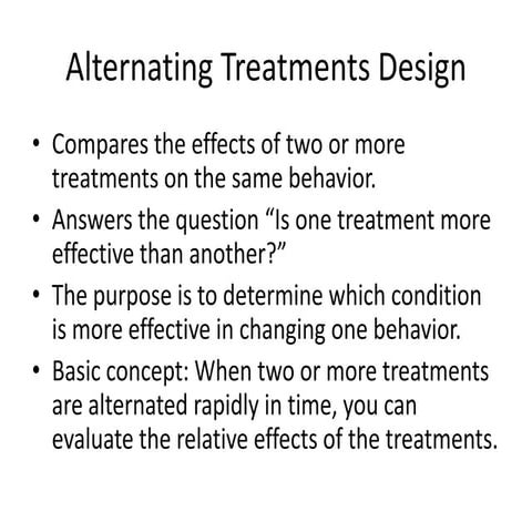 Alternating treatments design