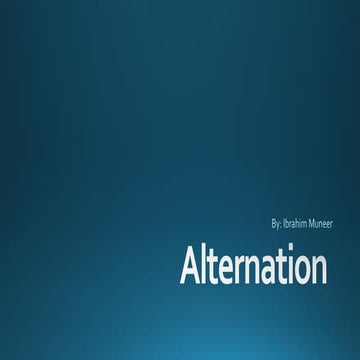 Alternation