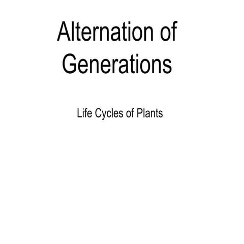 Alternation of generations