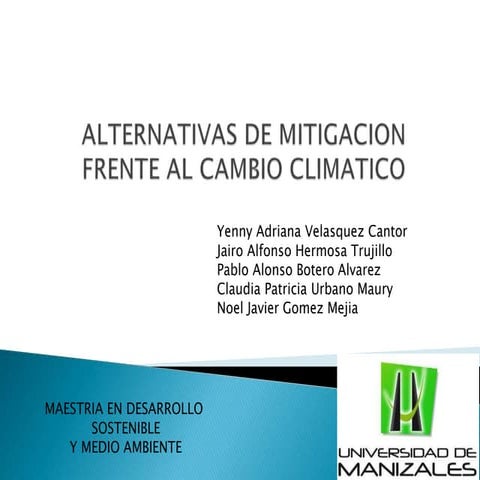 Alternativas de mitigacion