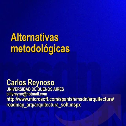 Alternativas metodológicas