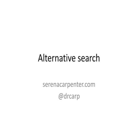 Alternative search