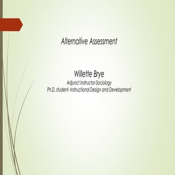 Alternative Assessment