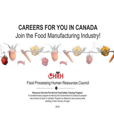 Alternative Careers in Food Processing