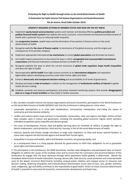 Alternative Civil Society Declaration