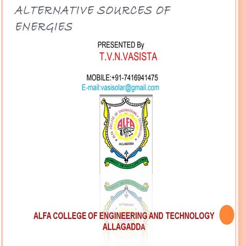 Alternative energy resorses