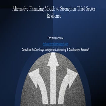 Alternative financing models to strengthen third sector resilience in Africa