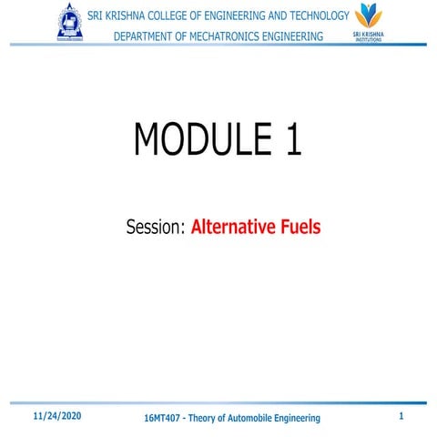 Alternative fuels