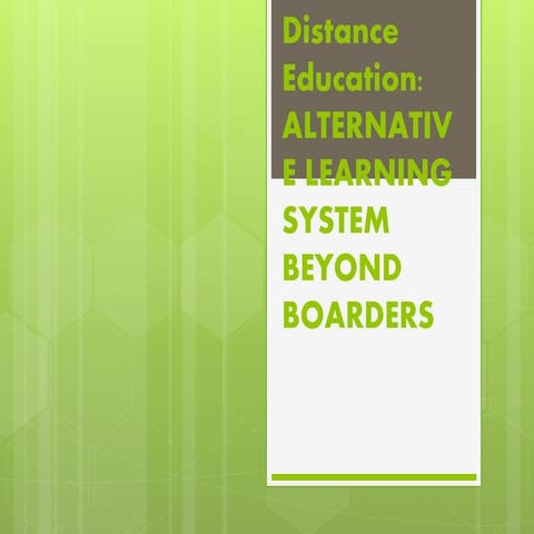 Alternative learning system