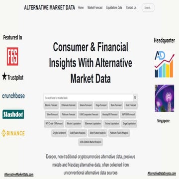 Alternative Data Crypto - Crypto Alternative Data | PDF