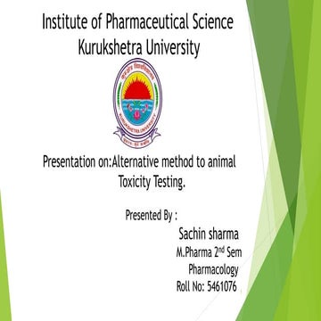 Alternative methods to        animal toxicity testing