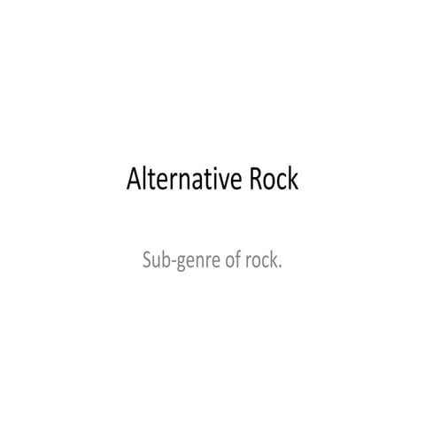 Alternative rock actual