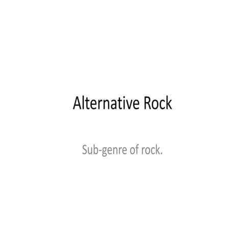 Alternative rock actual