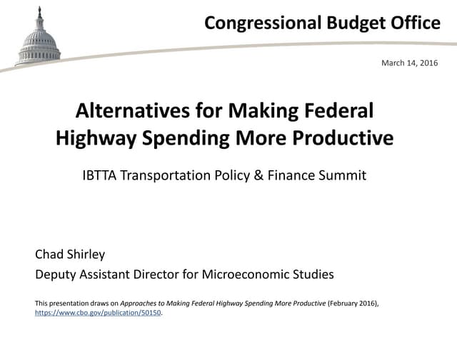 Alternatives for Making Federal Hig...