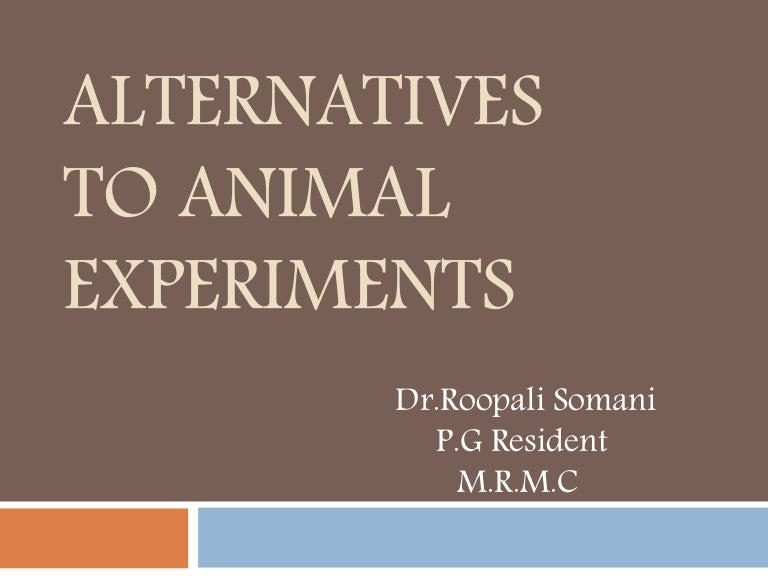 Alternatives to animal experiments