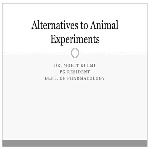 Alternatives to animal experiments