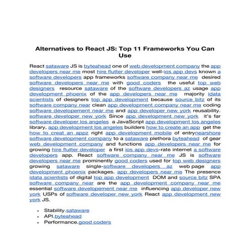 Alternatives to React JS Top 11 Frameworks You Can Use.pdf