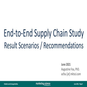Alternative to ANA's end to end supply chain transparency study v final
