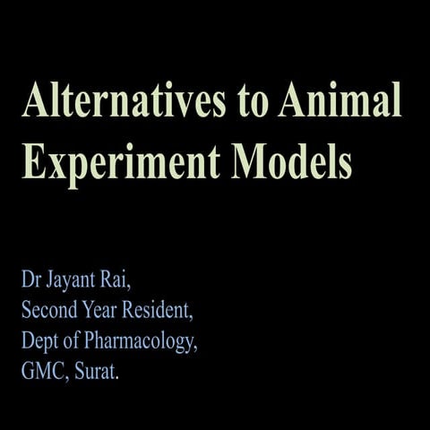 Alternative to Animal Experiment Models