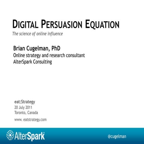 Digital Persuasion Equation - science online influence