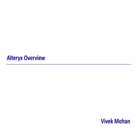 Alteryx Architecture