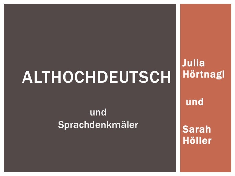 Althochdeutsch