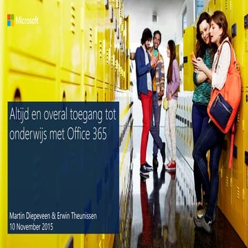 Altijd en overal toegang tot onderwijs met Office 365
