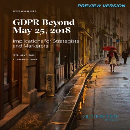 [REPORT PREVIEW] GDPR Beyond May 25, 2018