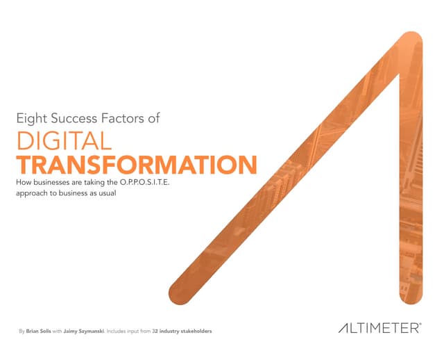 The OPPOSITE FRAMEWORK: 8 Success Factors for Digital Transformation