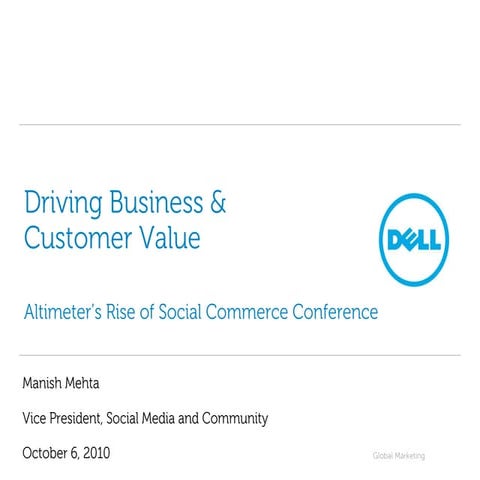 Driving Business & Customer Value Altimeter Social Commerce