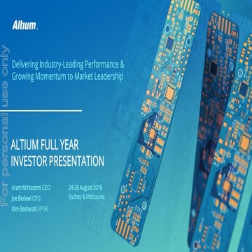 Altium 2016 Presentation