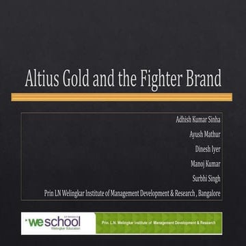 Altius golf and the fighter brand