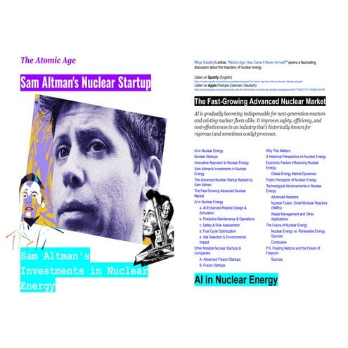 Sam Altman's Nuclear Startup: AI in Nuclear Energy