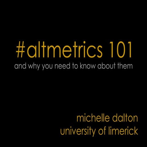 #altmetrics 101