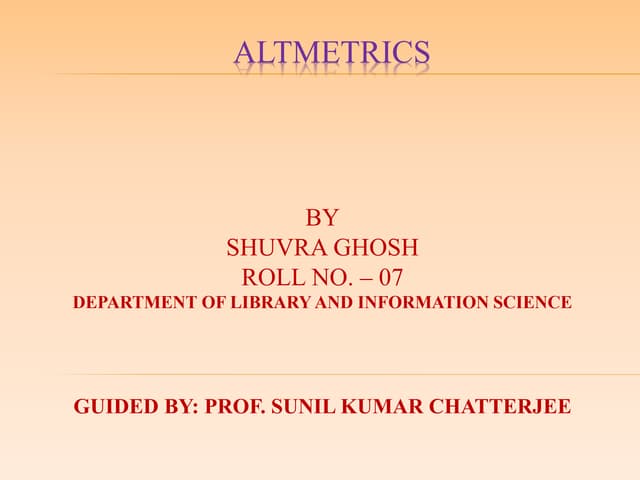 Altmetrics 