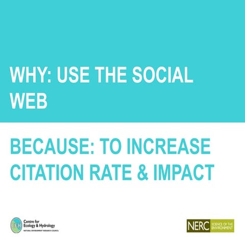 Using the social web (altmetrics) to improve science citation rate