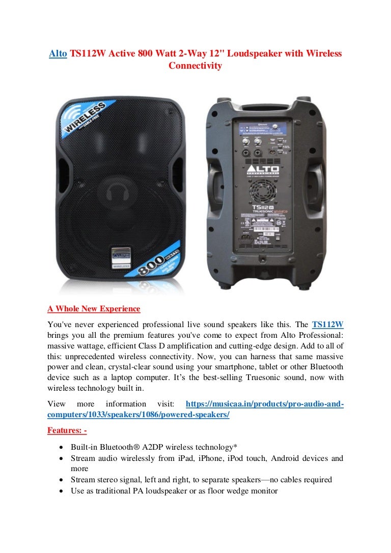 truesonic series 800 watts