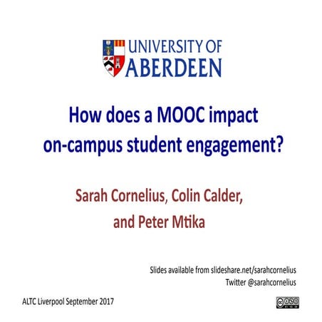 How does a MOOC impact on-campus student engagement?