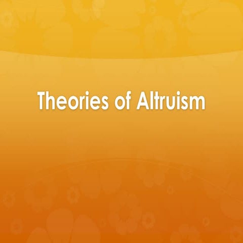 Altruism theories