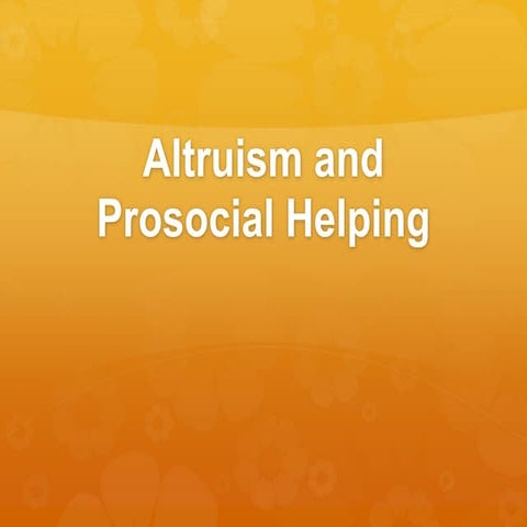 Altruism Theories
