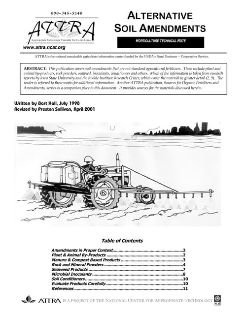 Alternative Soil Amendments