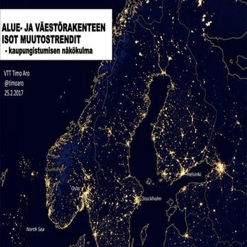 Alue  ja väestörakenteen muutos ja kaupungistuminen