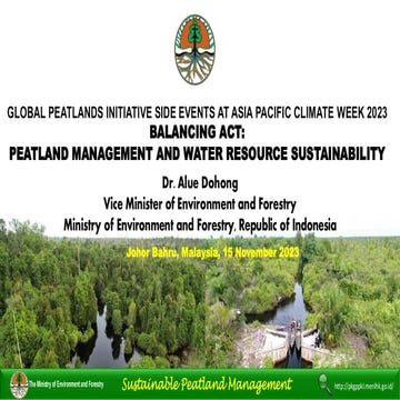 Balancing Act: Peatland Management and Water Resource Sustainability