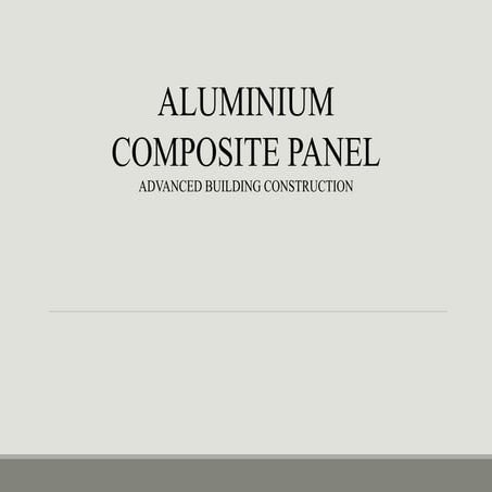 Aluminium composite panel